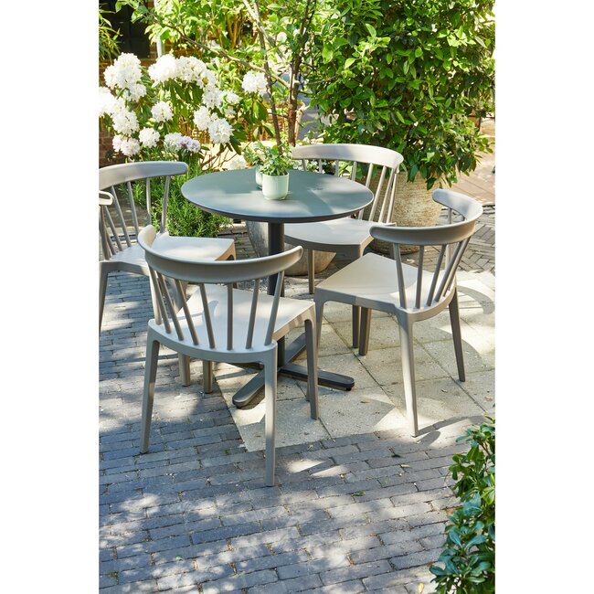 Woood Bliss tuinstoel met spijlen kunststof taupe