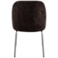 BePureHome Vogue eetkamerstoel 3d chenille donkerbruin chrome poot