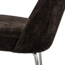 Woood Vogue eetkamerstoel 3d chenille donkerbruin chrome poot