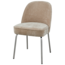 BePureHome Vogue eetkamerstoel 3d chenille zand chrome poot