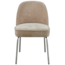 BePureHome Vogue eetkamerstoel 3d chenille zand chrome poot
