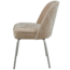 BePureHome Vogue eetkamerstoel 3d chenille zand chrome poot
