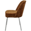 BePureHome Vogue eetkamerstoel 3d chenille middenbruin chrome poot