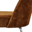 BePureHome Vogue eetkamerstoel 3d chenille middenbruin chrome poot