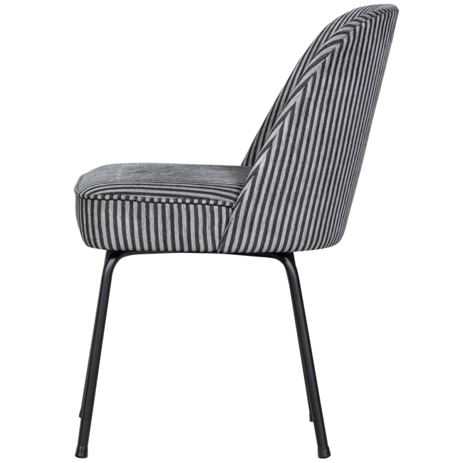 Woood Vogue eetkamerstoel streep zwart/grijs