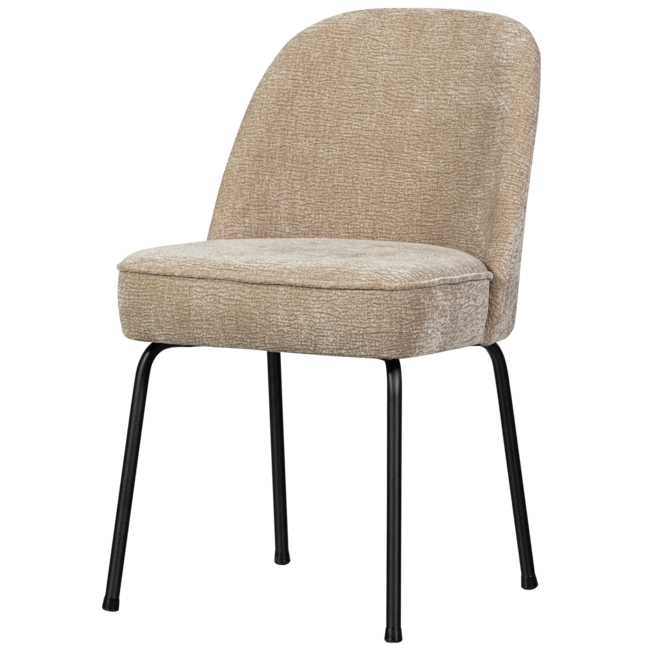 BePureHome Vogue eetkamerstoel 3d chenille zand