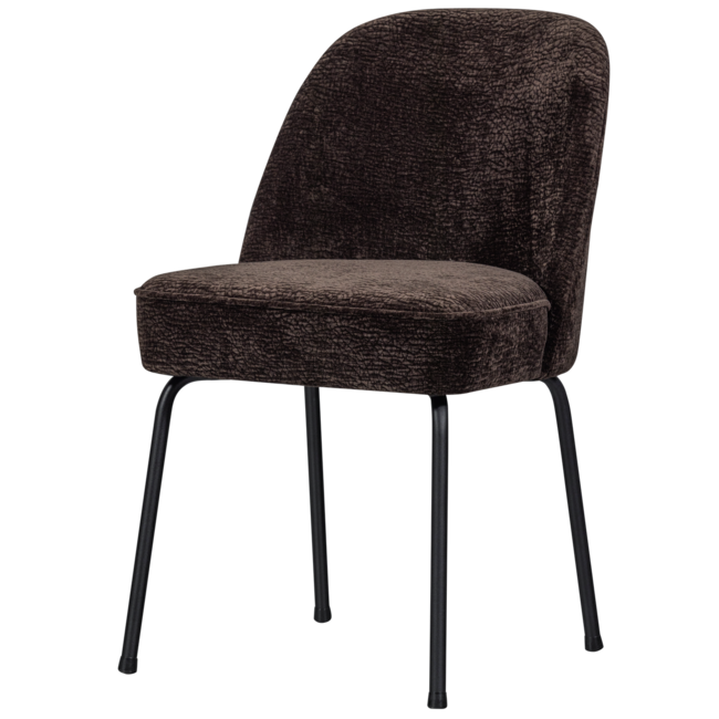 BePureHome Vogue eetkamerstoel 3d chenille donkerbruin