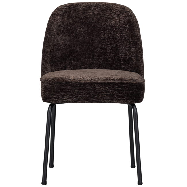 Woood Vogue eetkamerstoel 3d chenille donkerbruin