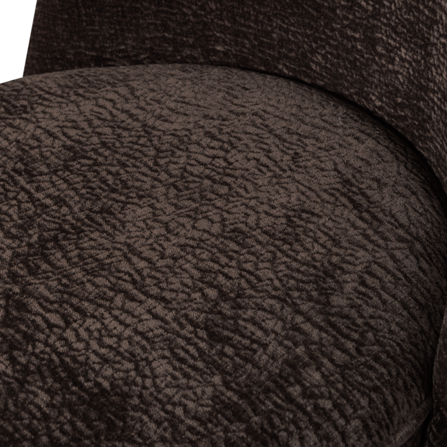 Woood Vogue eetkamerstoel 3d chenille donkerbruin