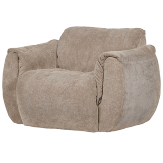 Woood Baggy draaifauteuil 3d chenille zand