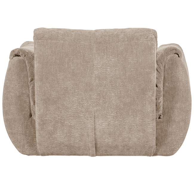 Woood Baggy draaifauteuil 3d chenille zand