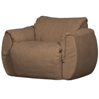 Woood Baggy draaifauteuil geweven chenille bruin