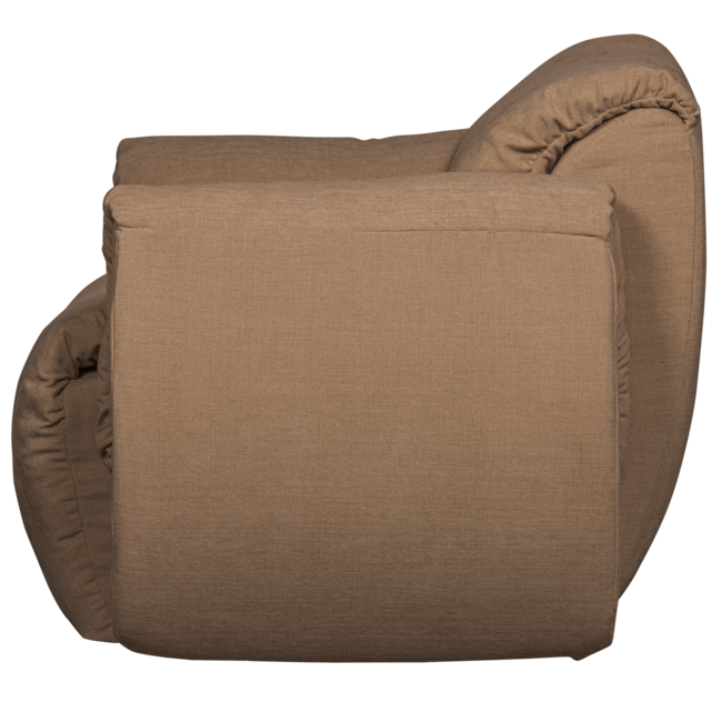 Woood Baggy draaifauteuil geweven chenille bruin