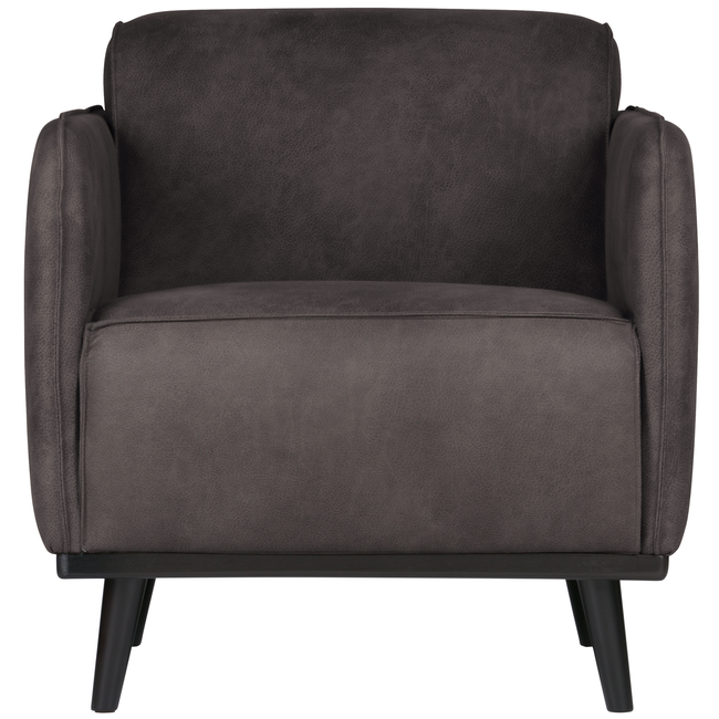 Woood Statement fauteuil met arm lederlook donkergrijs