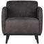 Woood Statement fauteuil met arm lederlook donkergrijs