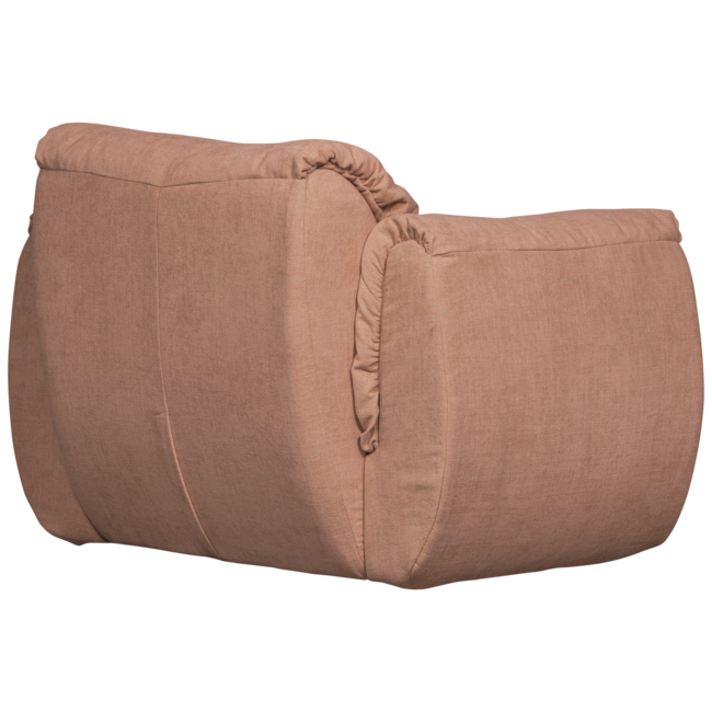 Woood Baggy draaifauteuil geweven chenille oudroze