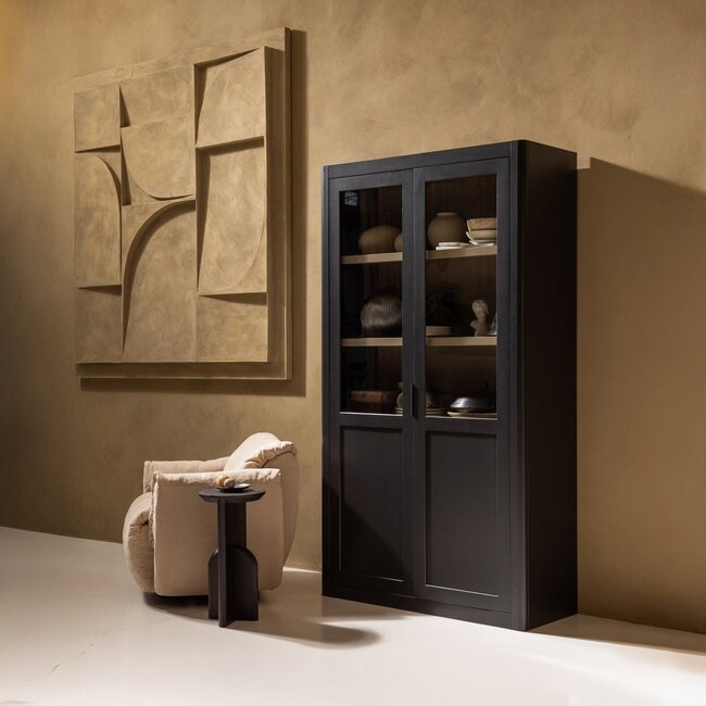 Woood Baggy draaifauteuil geweven chenille zand