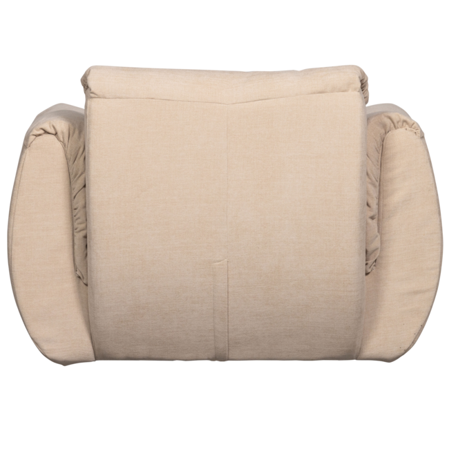 Woood Baggy draaifauteuil geweven chenille zand