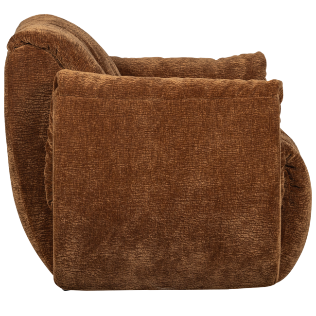 Woood Baggy draaifauteuil 3d chenille middenbruin