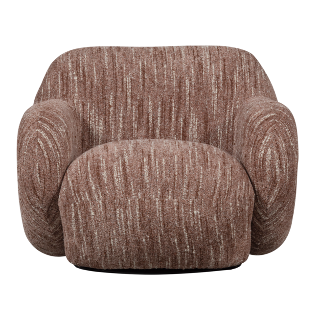 Woood Folke fauteuil chenille oudroze melange