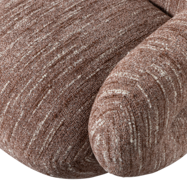 Woood Folke fauteuil chenille oudroze melange