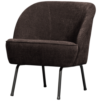 Woood Vogue fauteuil 3d chenille donkerbruin Woood Vogue fauteuil 3d chenille donkerbruin
