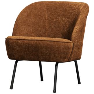 Woood Vogue fauteuil 3d chenille middenbruin Woood Vogue fauteuil 3d chenille middenbruin