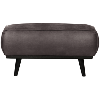 Woood Statement hocker lederlook donkergrijs