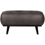 Woood Statement hocker lederlook donkergrijs
