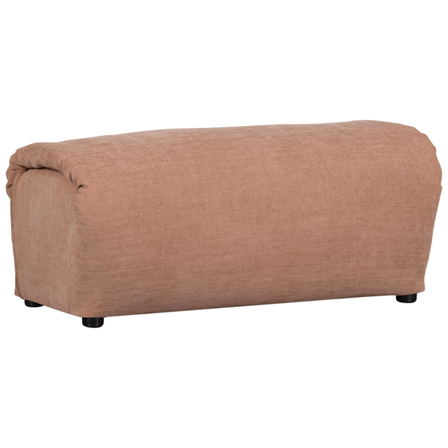 Woood Baggy hocker geweven chenille oudroze