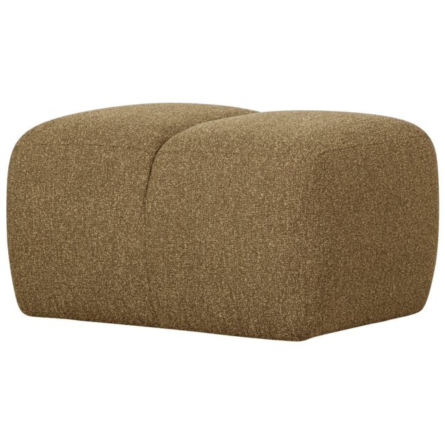 Woood Mojo poef 45x84x64cm boucle geel/bruin melange