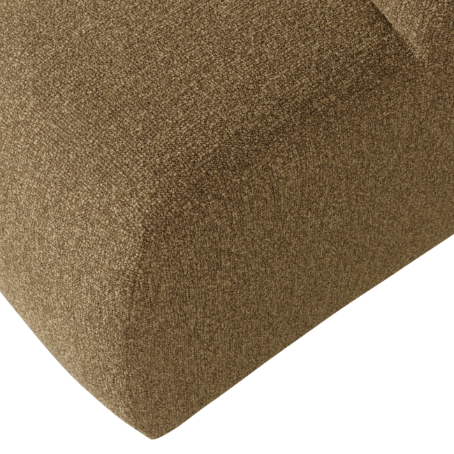 Woood Mojo poef 45x84x64cm boucle geel/bruin melange