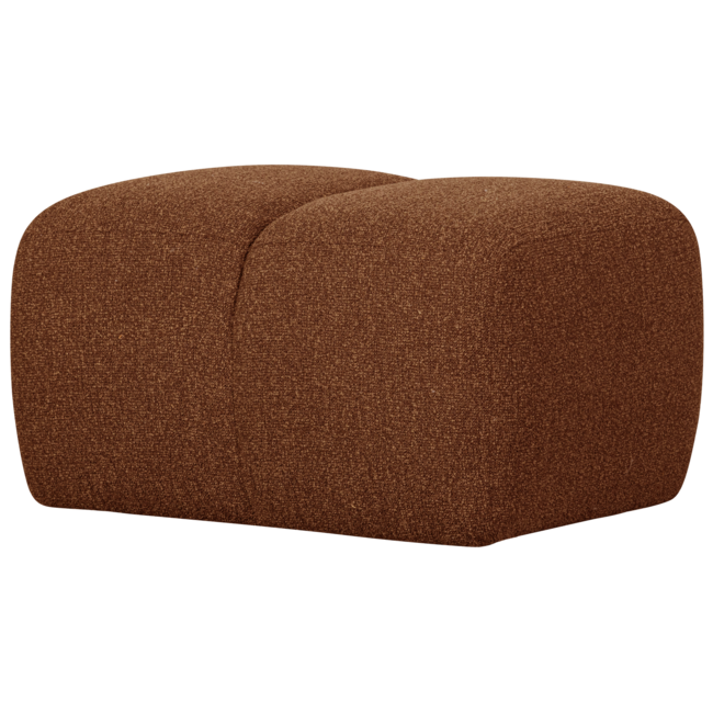 Woood Mojo poef 45x84x64cm boucle roestbruin melange