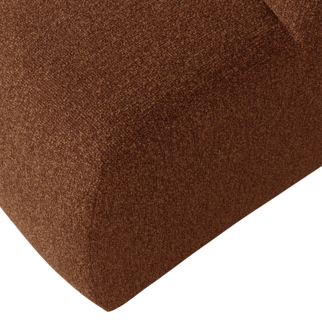 Woood Mojo poef 45x84x64cm boucle roestbruin melange