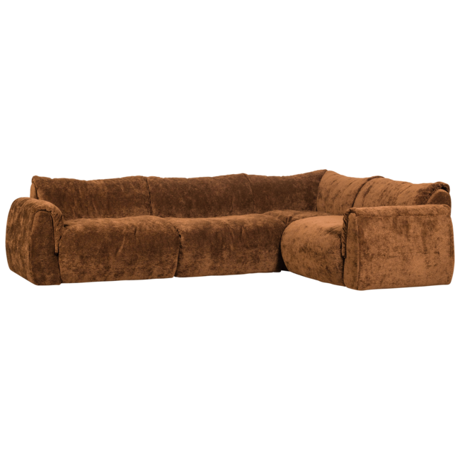 Woood Baggy hoekbank rechts 3d chenille middenbruin