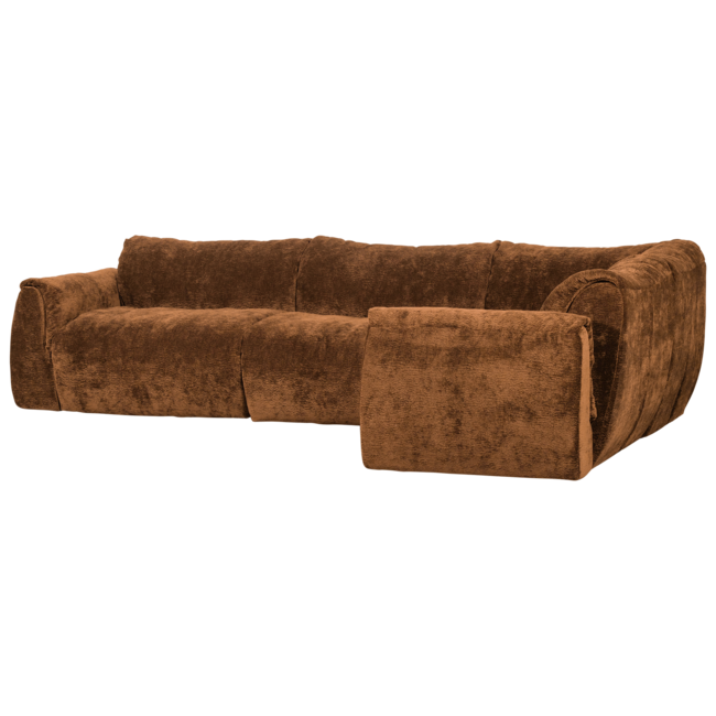 Woood Baggy hoekbank rechts 3d chenille middenbruin