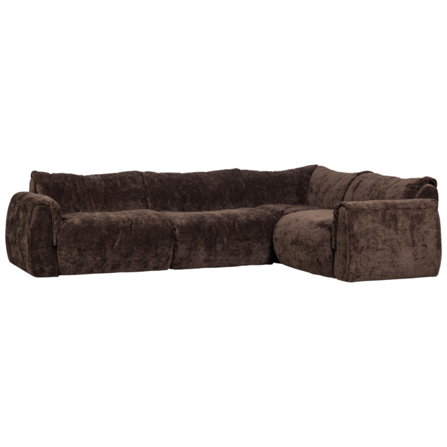 Woood Baggy hoekbank rechts 3d chenille donkerbruin