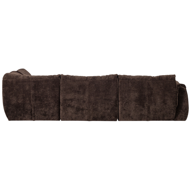 Woood Baggy hoekbank rechts 3d chenille donkerbruin