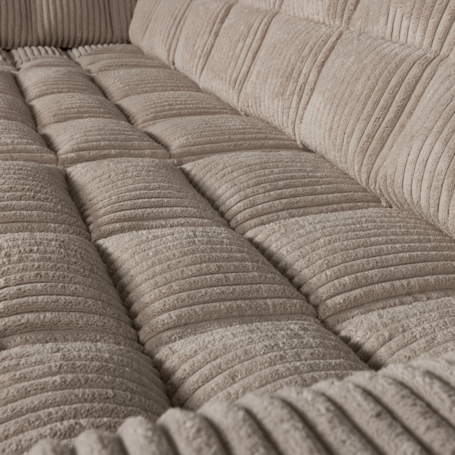 Woood Second date hoekbank links grove ribstof mud