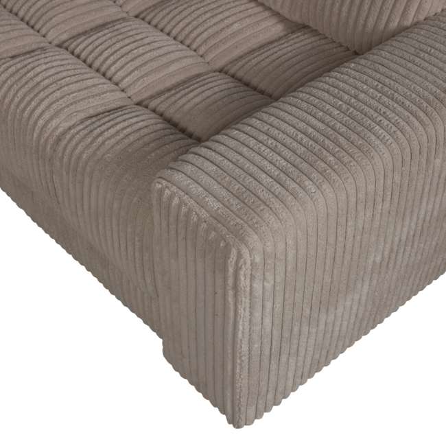 Woood Second date hoekbank rechts grove ribstof mud