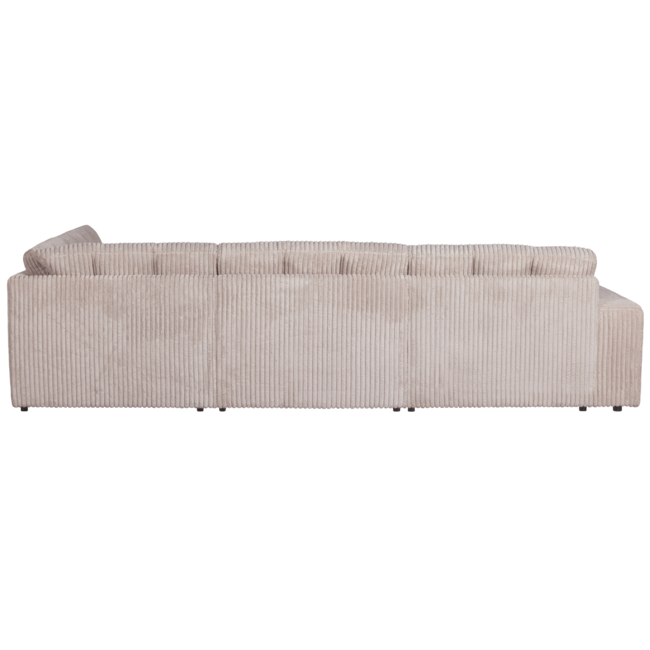 Woood Second date hoekbank rechts grove ribstof naturel