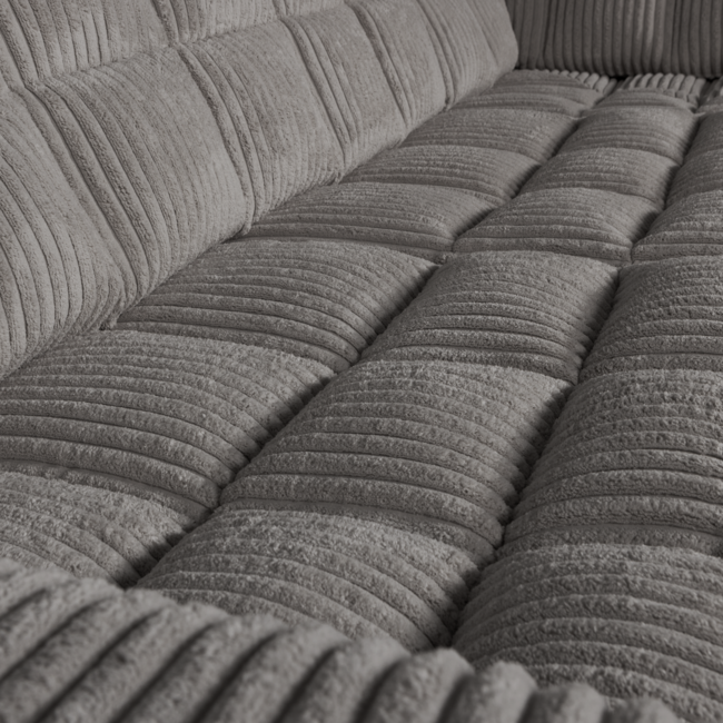 Woood Second date hoekbank rechts grove ribstof terrazzo