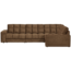 Woood Second date hoekbank rechts structure velvet brass