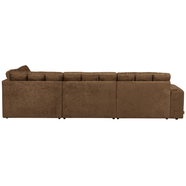 Woood Second date hoekbank rechts structure velvet brass