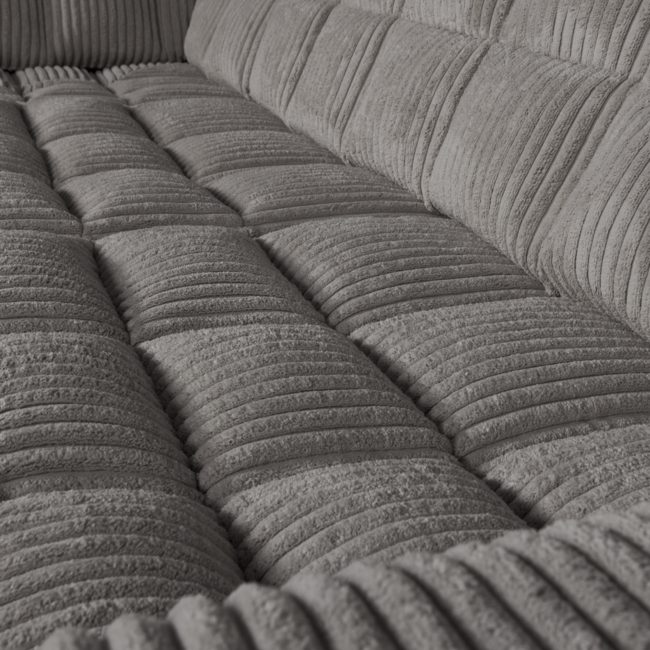 Woood Second date hoekbank links grove ribstof terrazzo