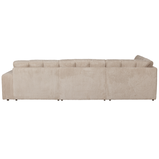 Woood Second date hoekbank links grove ribstof travertin