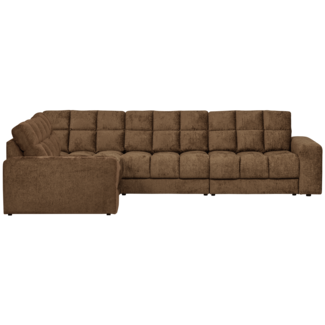Woood Second date hoekbank links structure velvet brass