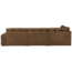 Woood Second date hoekbank links structure velvet brass