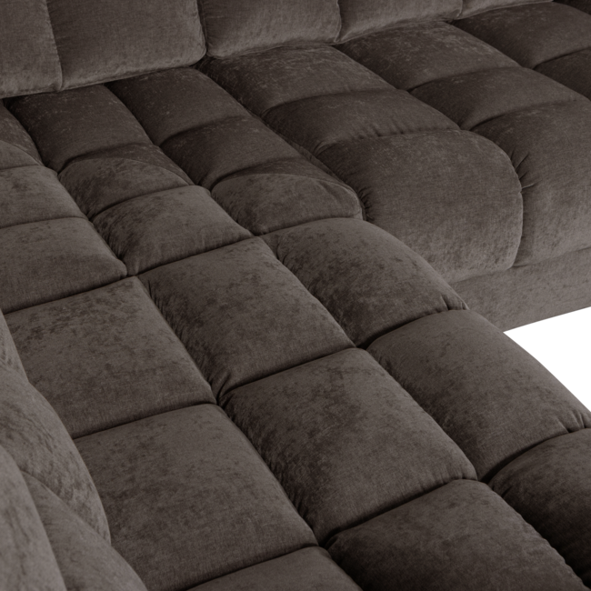 Woood Second date hoekbank links vintage warm grijs