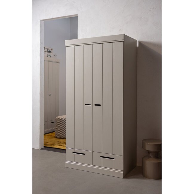 Woood Connect 2 deurs kledingkast + lade dust [fsc]